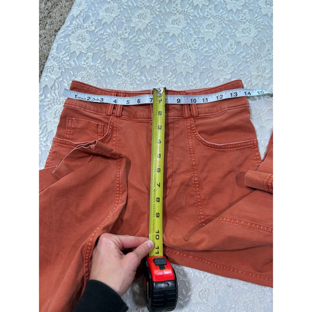 Pilcro Anthropologie Rust Orange Wide Leg High Rise Utility Pant 26 Fall Boho - Picture 6 of 10